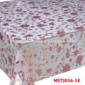 Transparent printed flower table cloth/ clear pvc table cloth